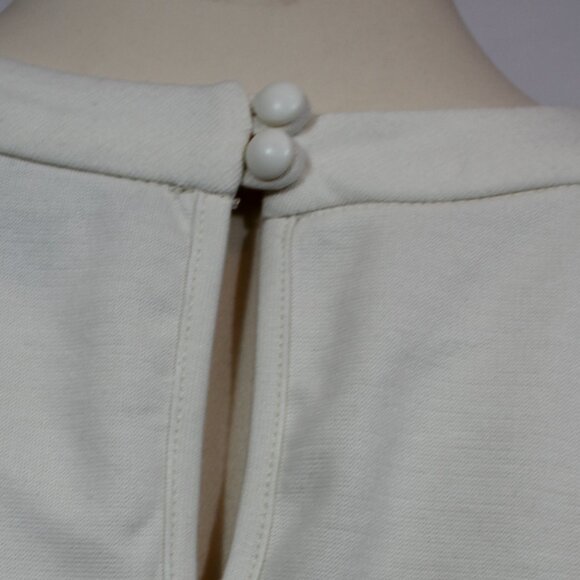 Anthropologie Eri & Ali Scalloped Top Eri + Ali white top ivory size Large - Picture 6 of 8